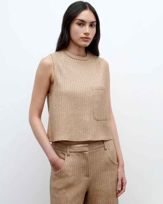 SHORT MUSCLE TANK - NATURAL