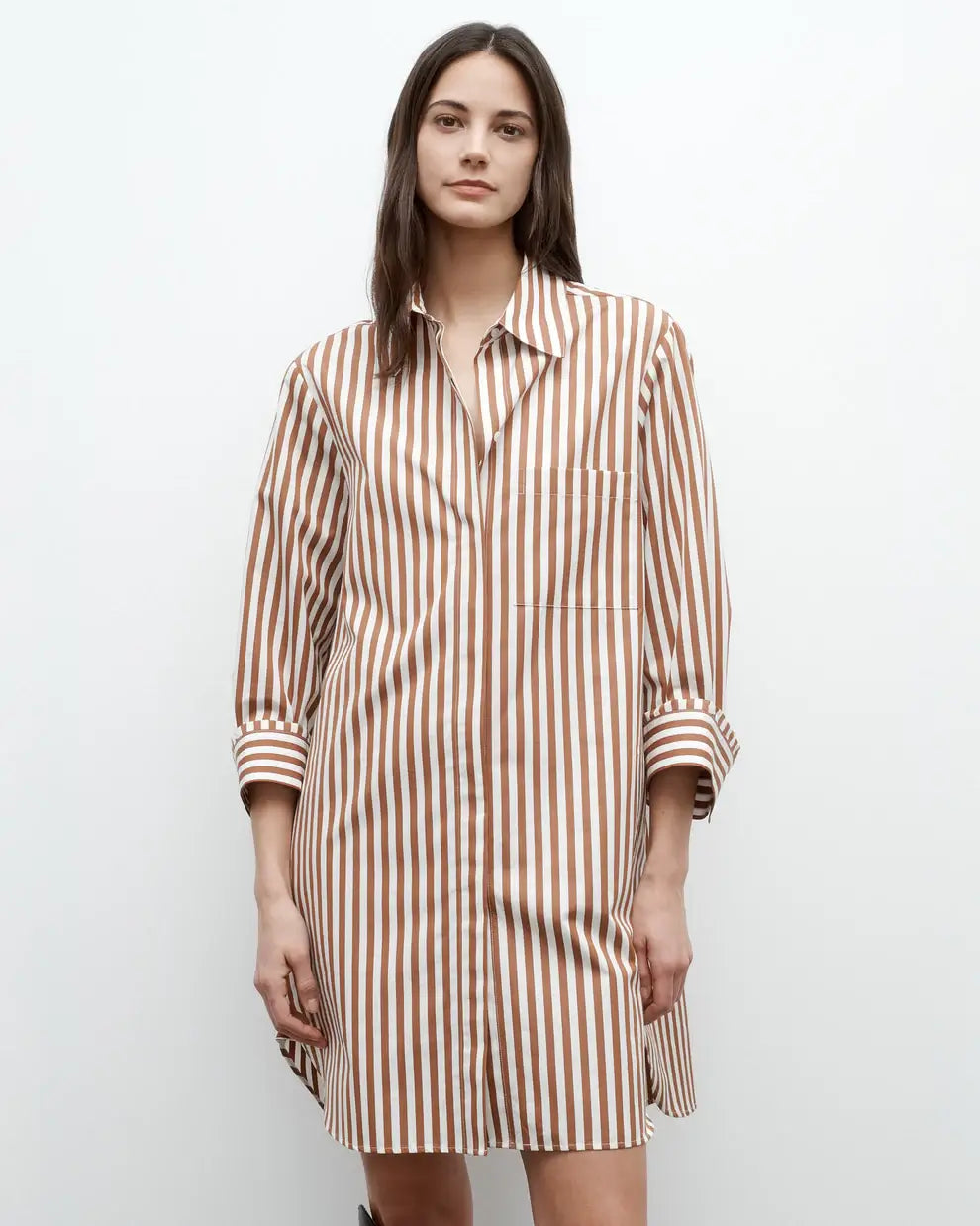 MORNING AFTER DRESS- IVORY/COGNAC
