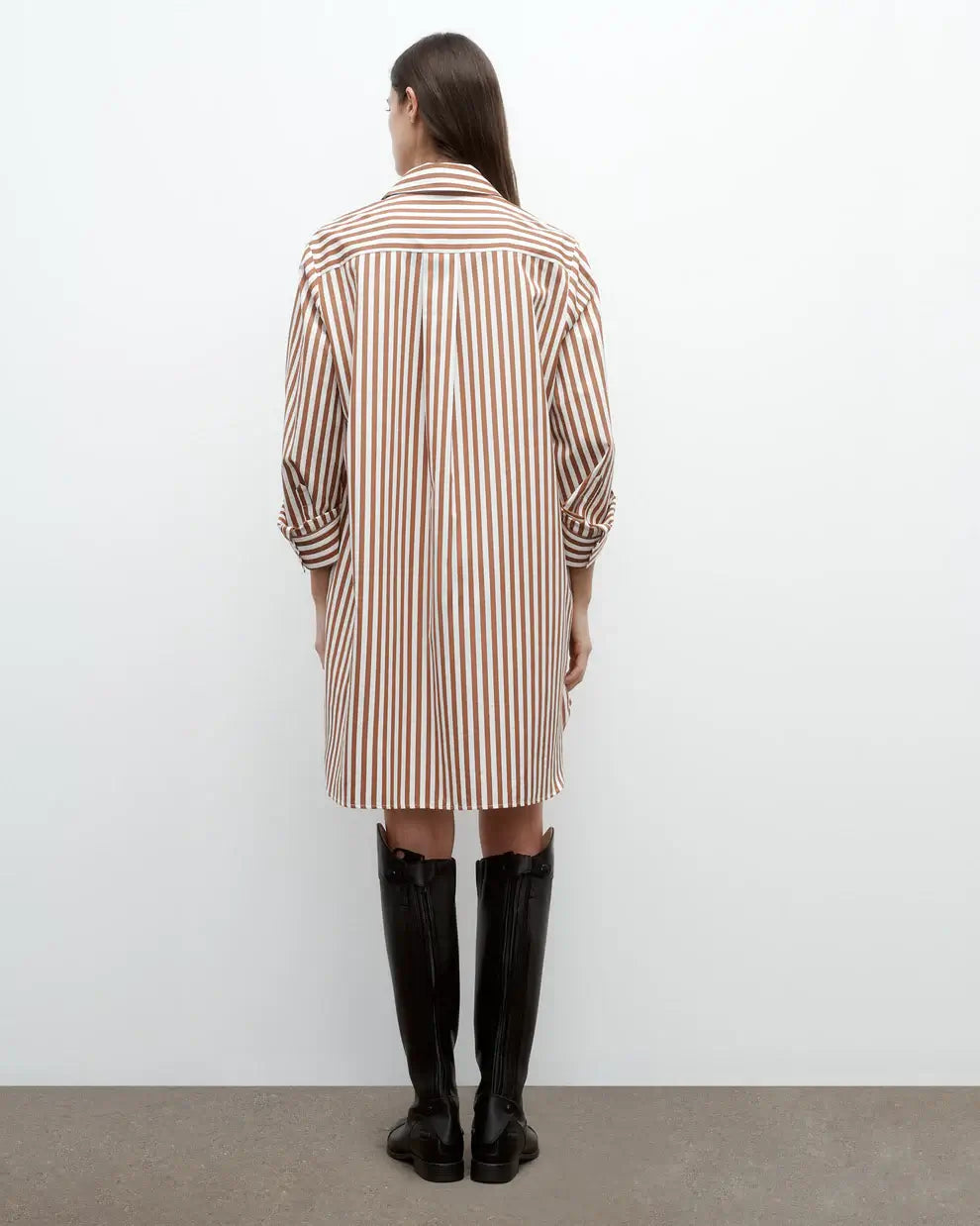 MORNING AFTER DRESS- IVORY/COGNAC