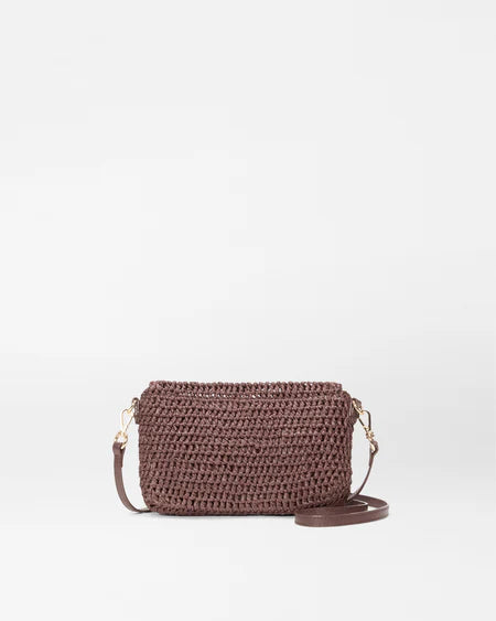 BROWN CROCHET CROCHET CONVERTIBLE CROSSBODY