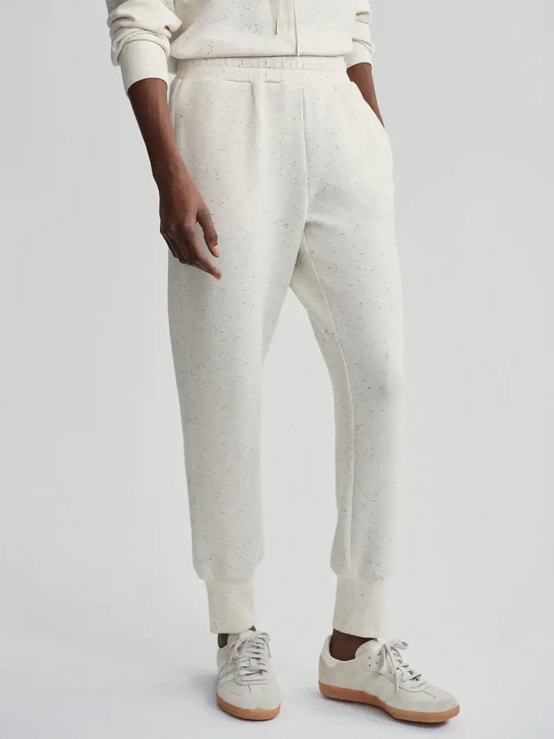SLIM CUFF PANT 27.5- IVORY MARL FLECK