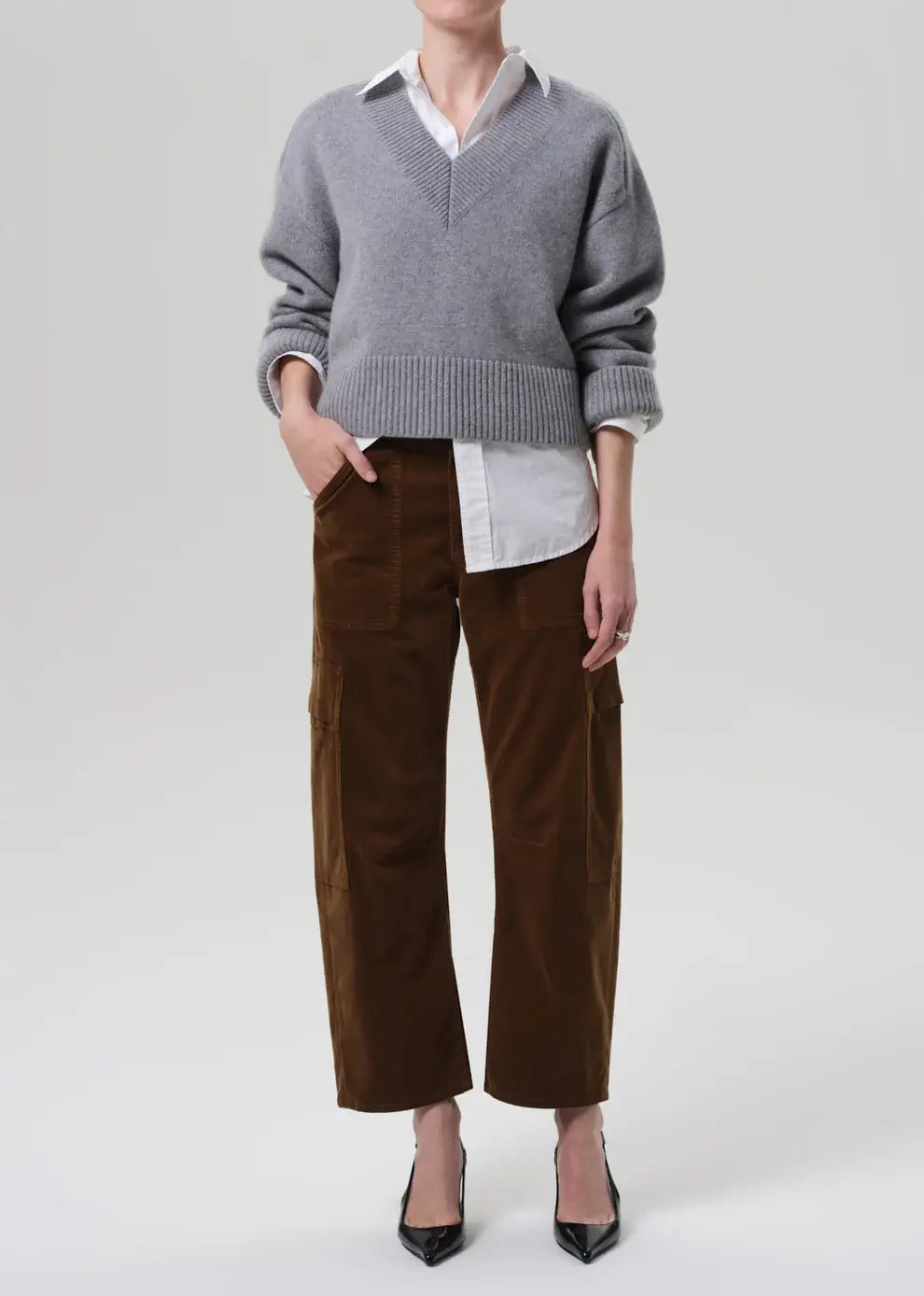 MARCELLE LOW SLUNG CARGO IN CORDUROY