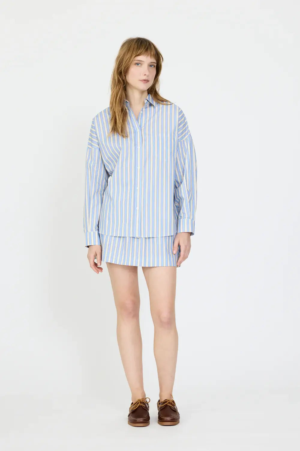 CHIARA LONG SLEEVE SHIRT- MULTI STRIPE