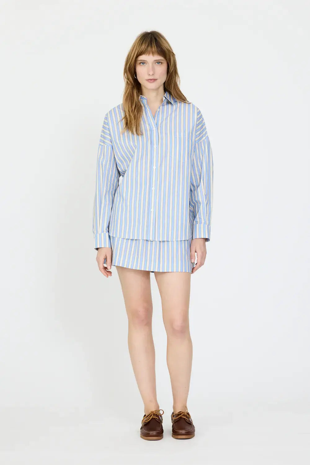 CHIARA LONG SLEEVE SHIRT- MULTI STRIPE