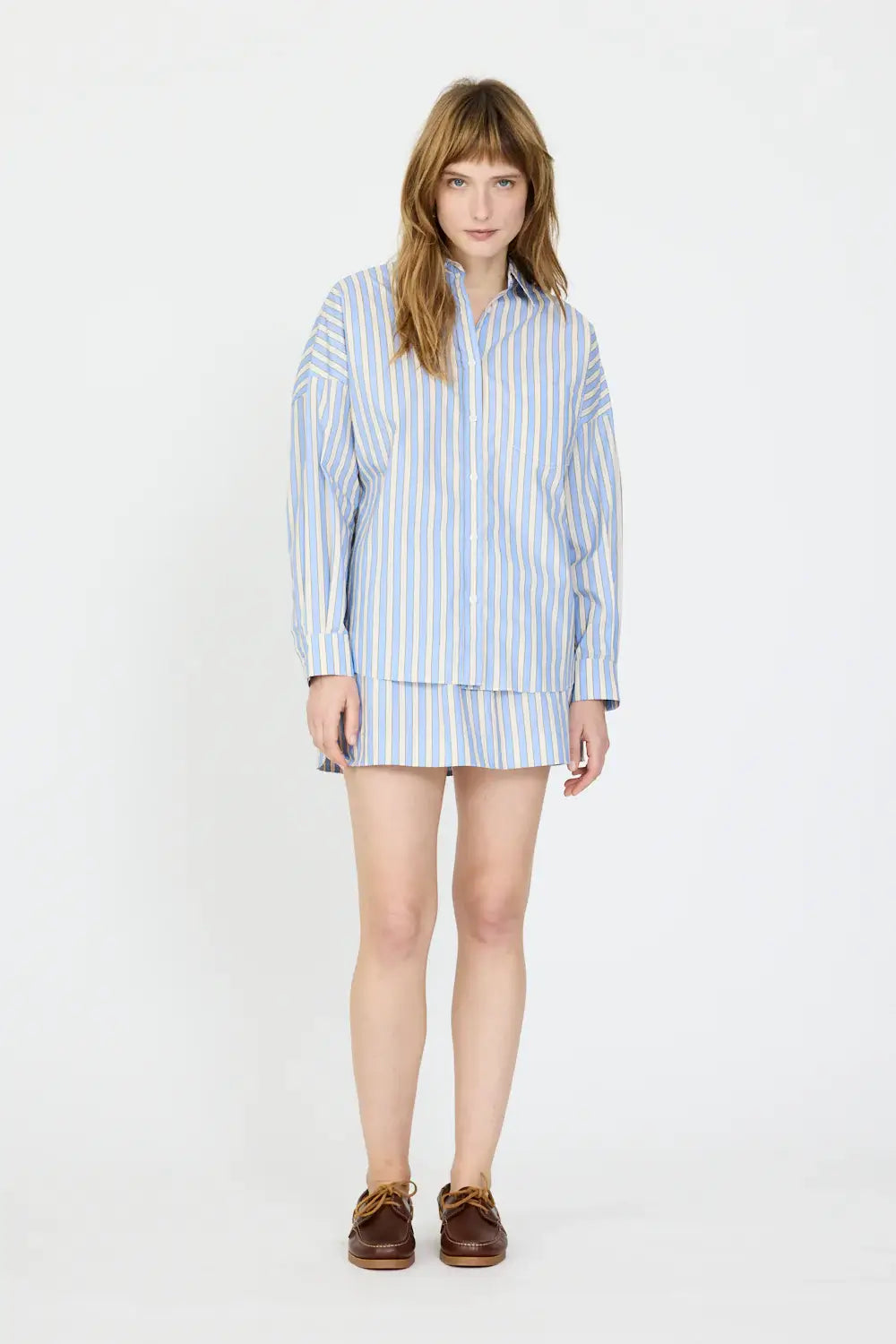 CHIARA LONG SLEEVE SHIRT- MULTI STRIPE