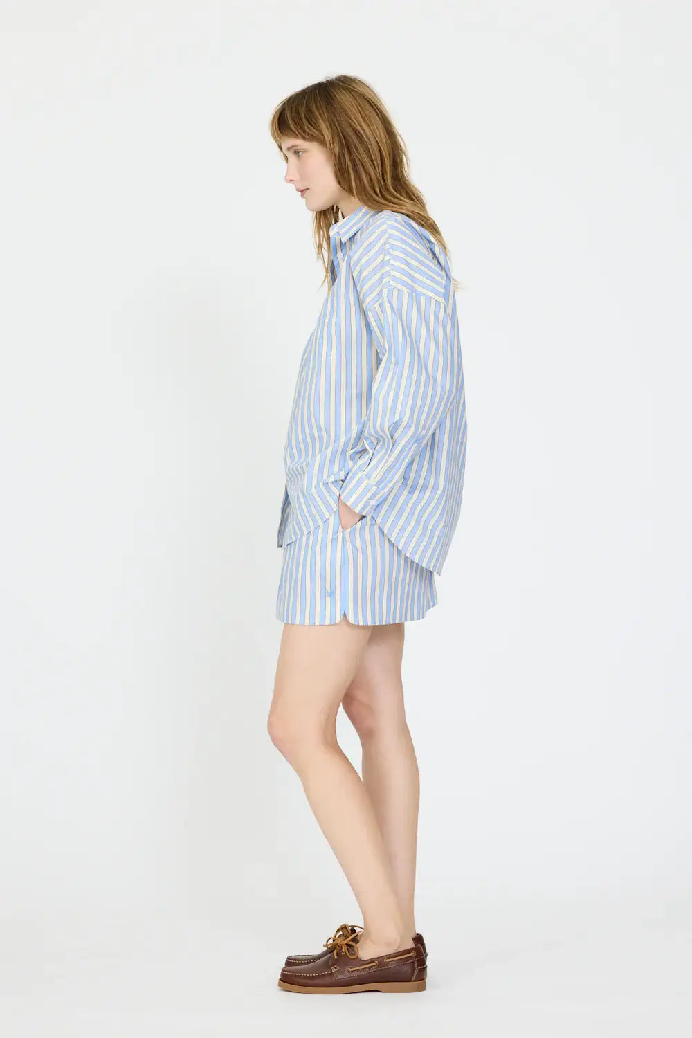 CHIARA LONG SLEEVE SHIRT- MULTI STRIPE