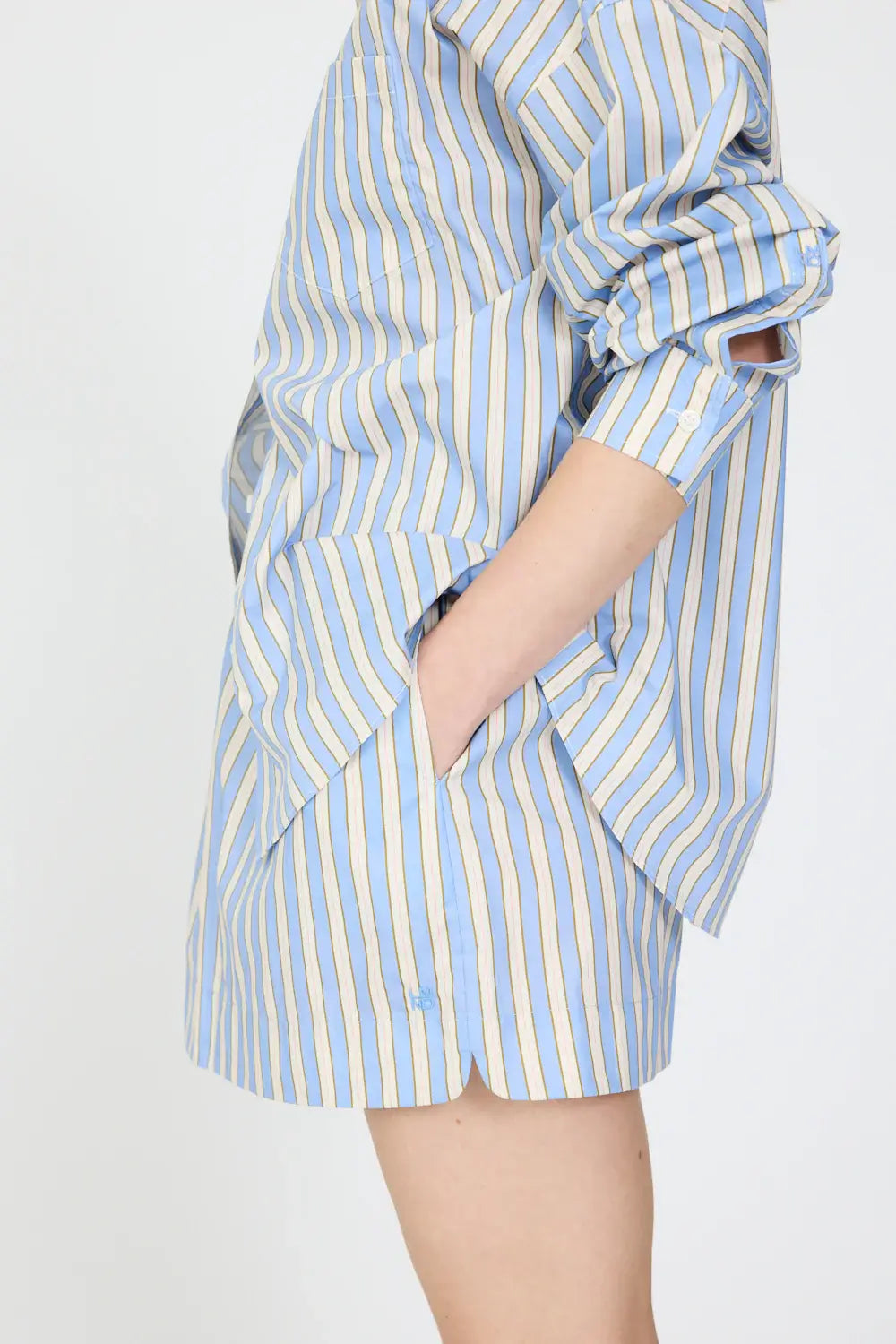 CHIARA LONG SLEEVE SHIRT- MULTI STRIPE