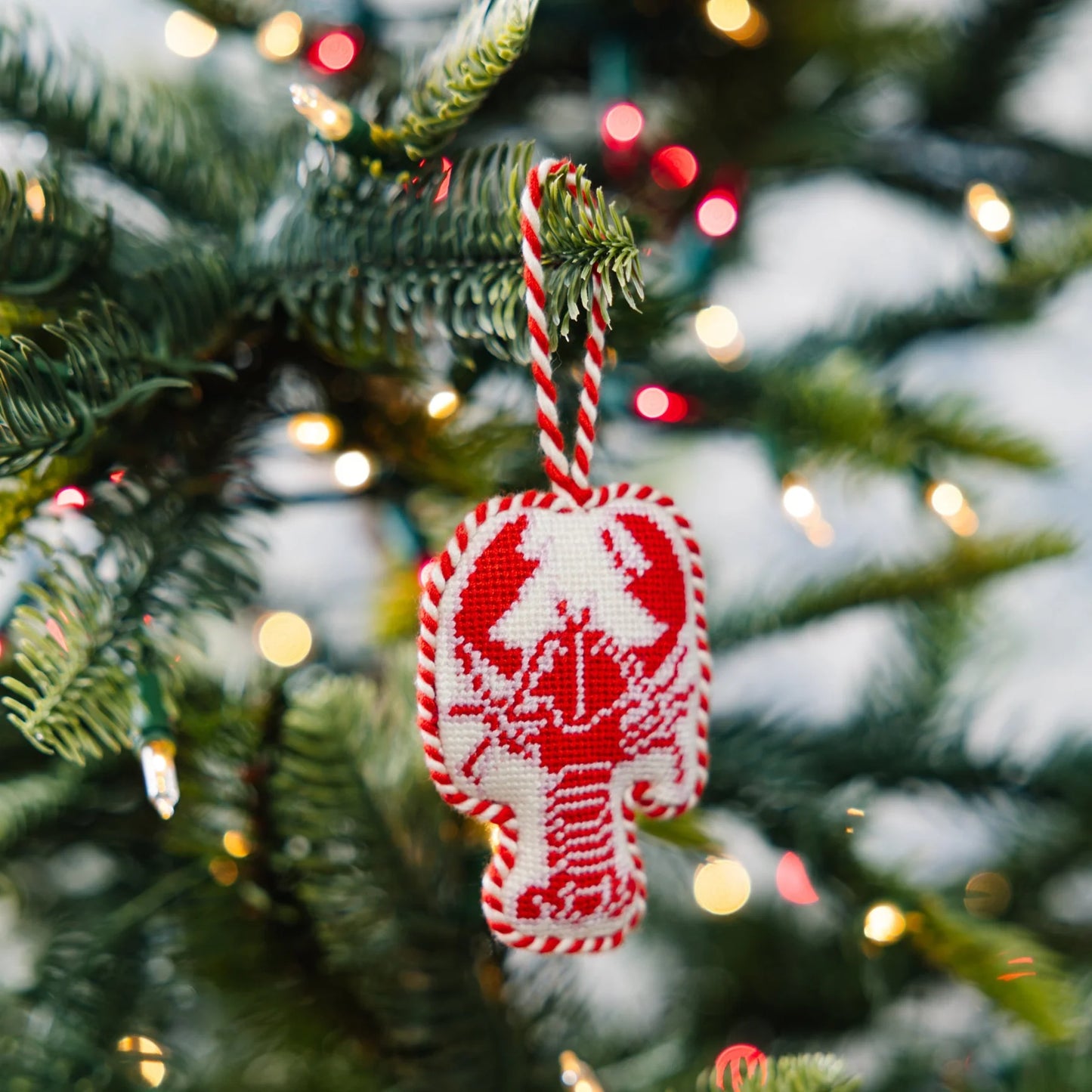 LOBSTER NEEDLEPOINT ORNAMENT