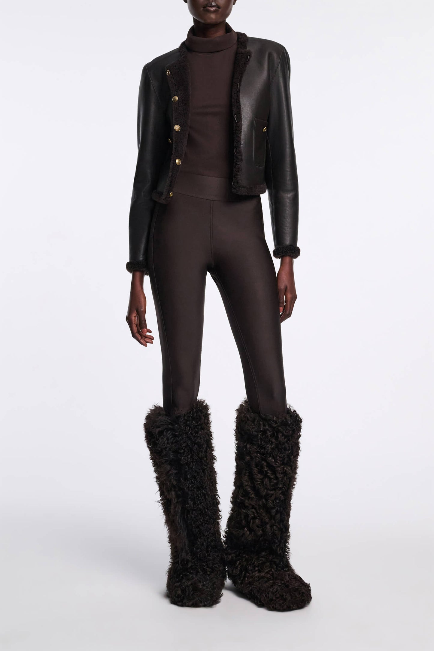 SHARP CUT PANTS- DARK CHOCOLATE