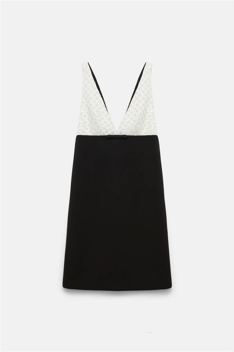 EMOTIONAL ESSENCE DRESS- BLACK/WHITE