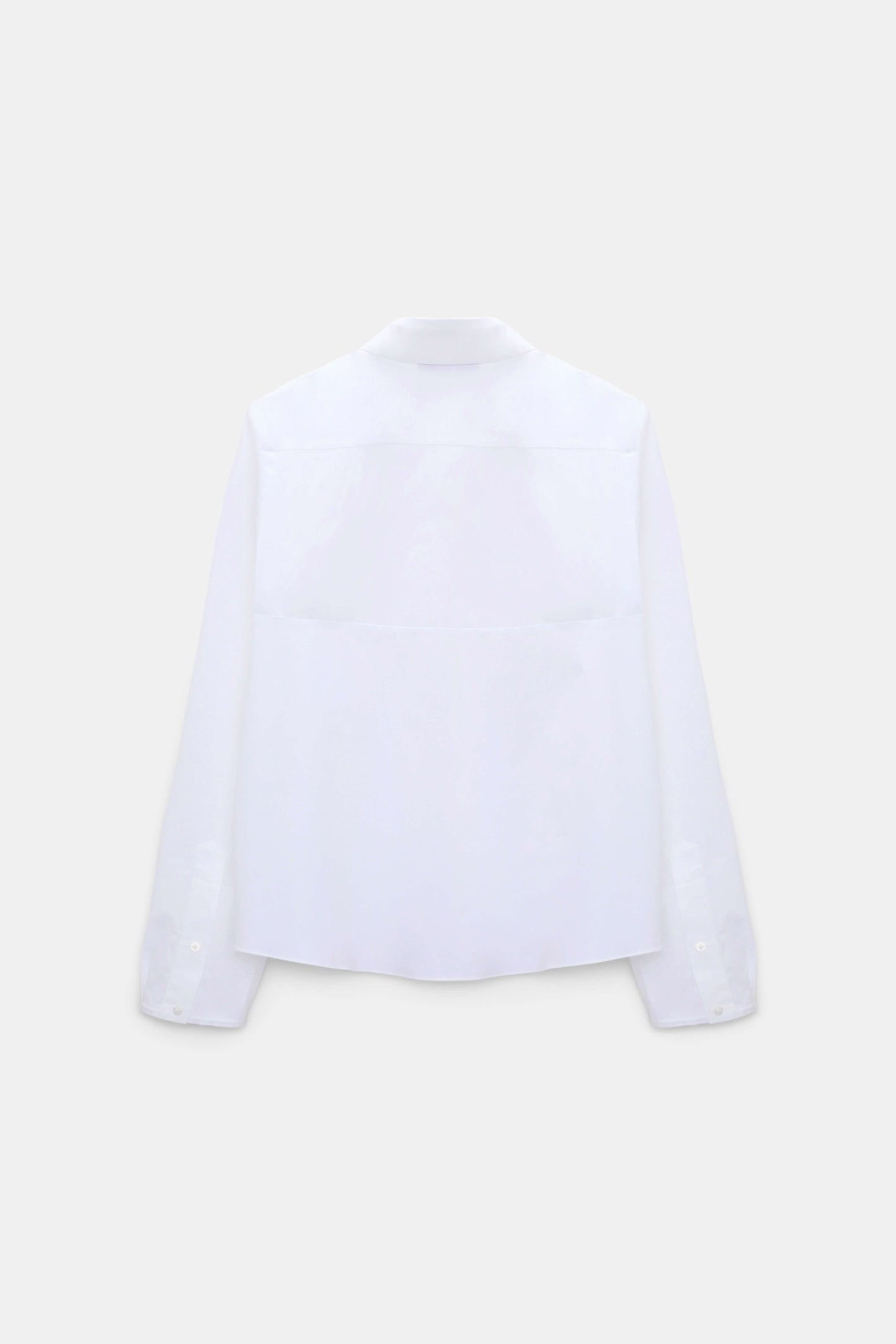 POPLIN POWER BLOUSE- WHITE SKY