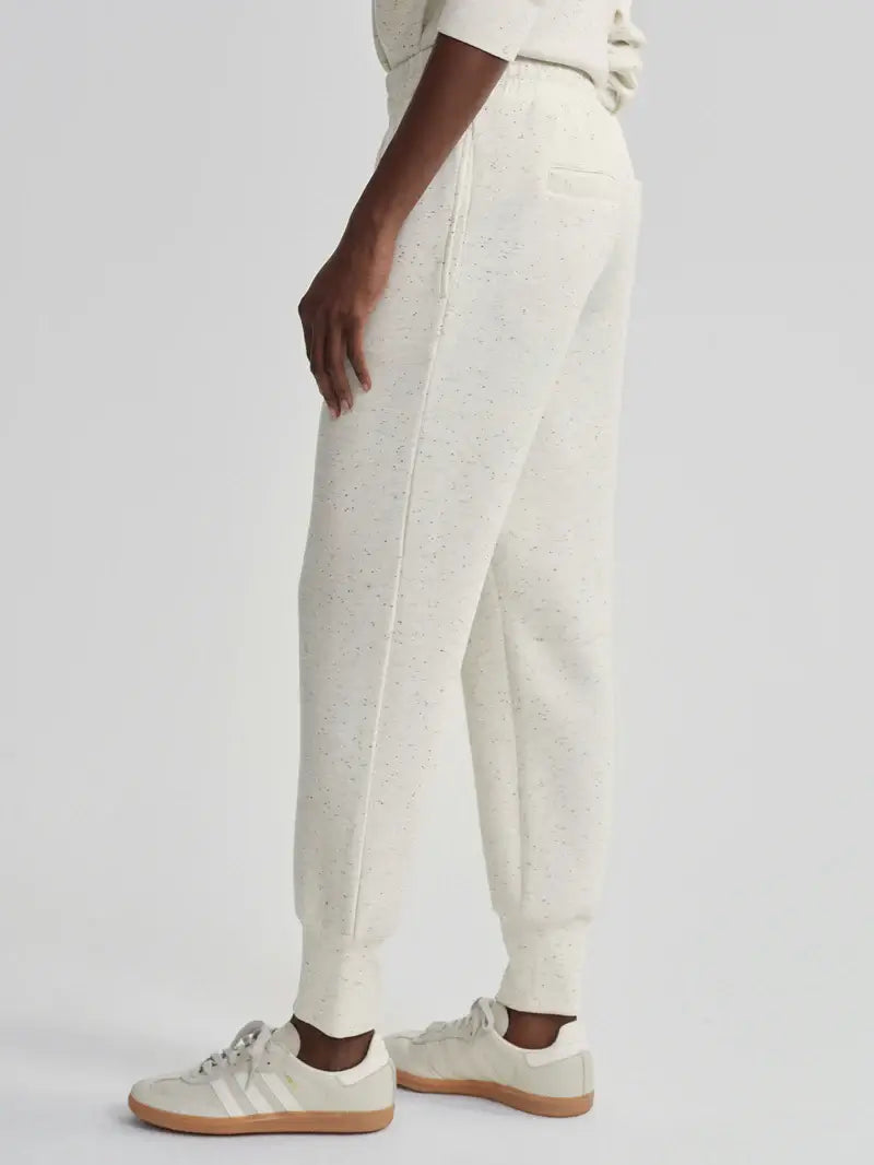SLIM CUFF PANT 27.5- IVORY MARL FLECK