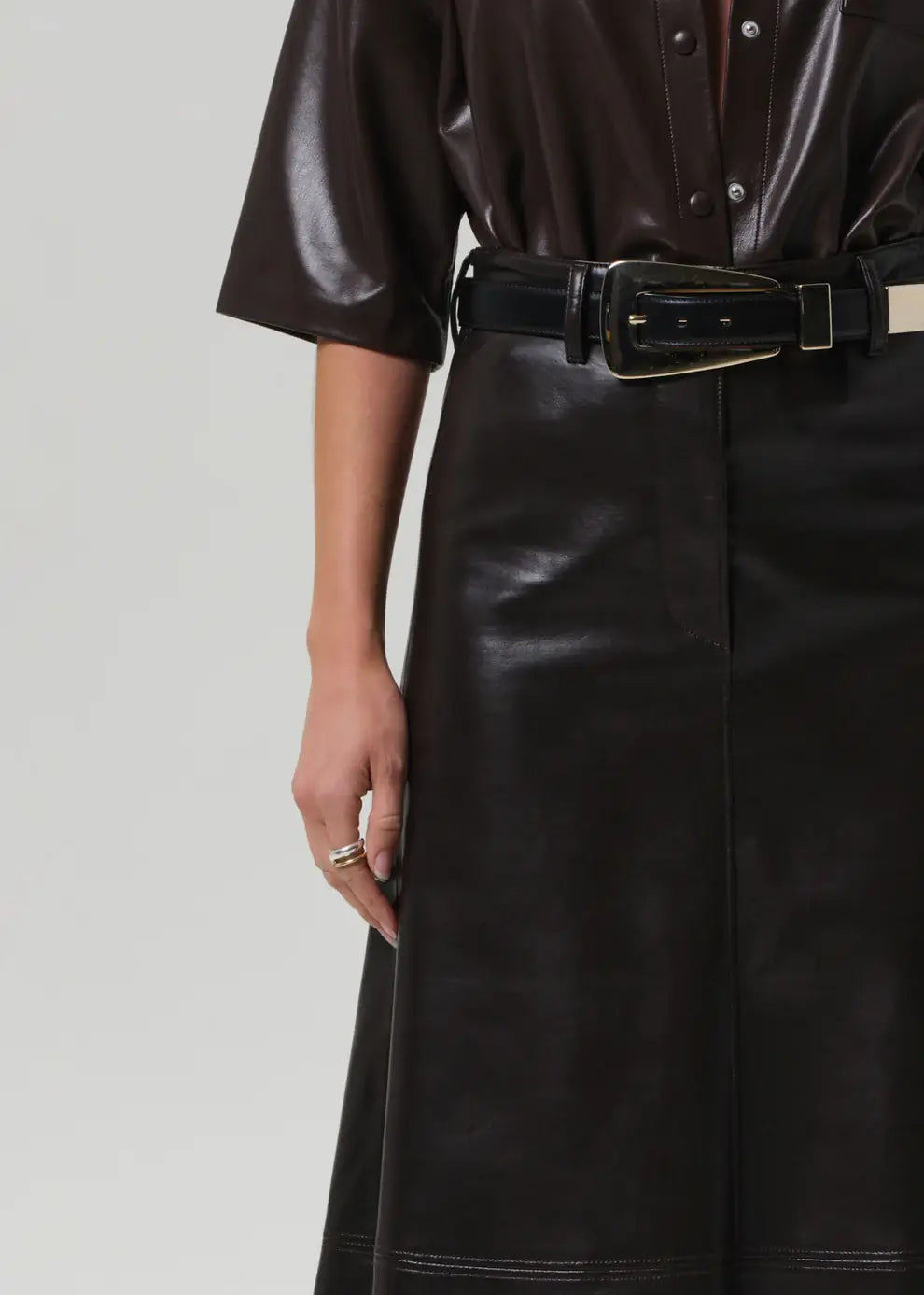 CASSIA LEATHER SKIRT