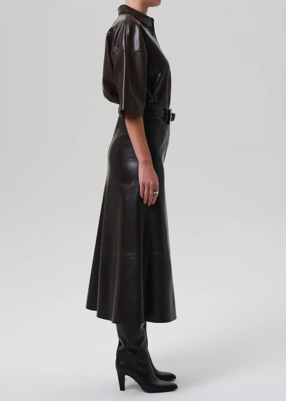 CASSIA LEATHER SKIRT