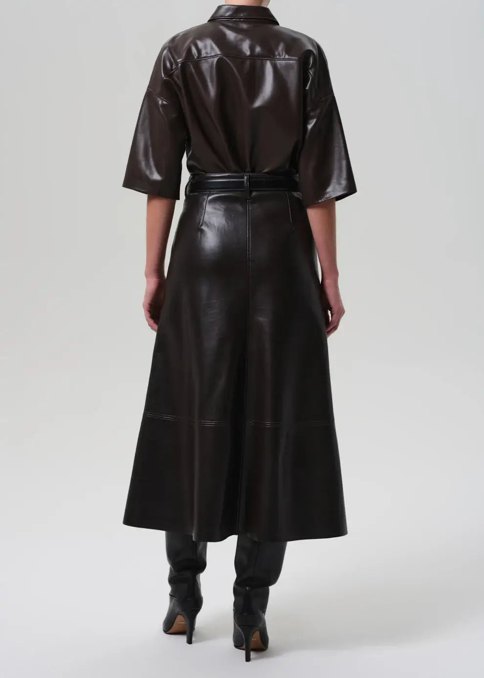 CASSIA LEATHER SKIRT