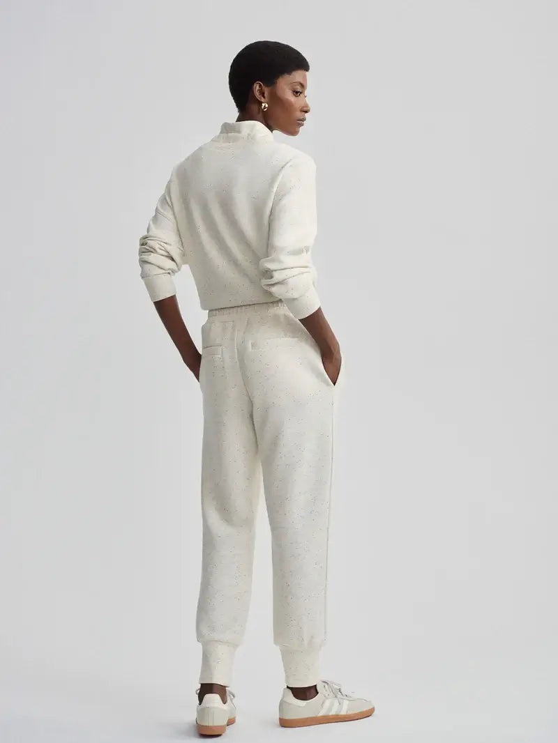 DAVIDSON SWEAT- IVORY MARL FLECK