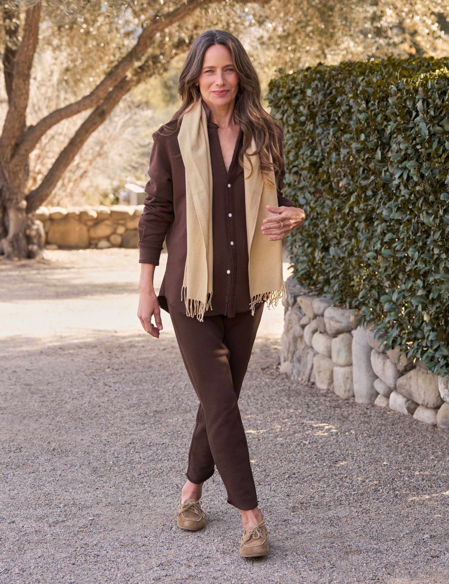 CHRISTINE - TULIP ANKLE SWEATPANT IN COCOA