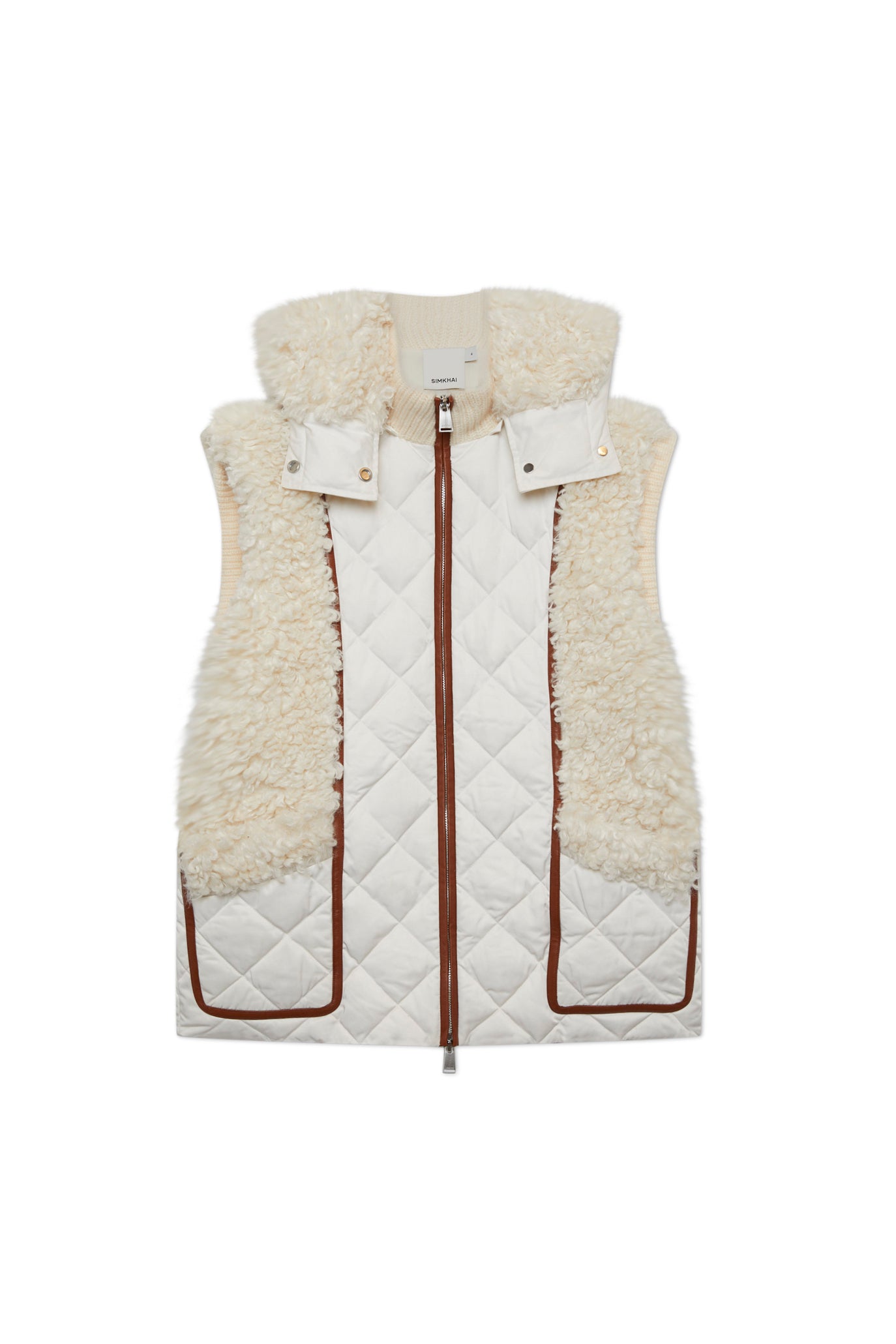 SARAI SHEARLING COMBO VEST