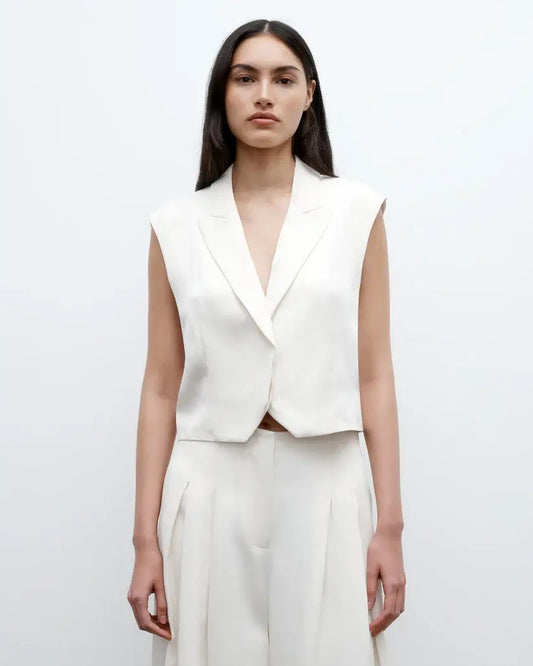CROPPED TAILORED VEST
