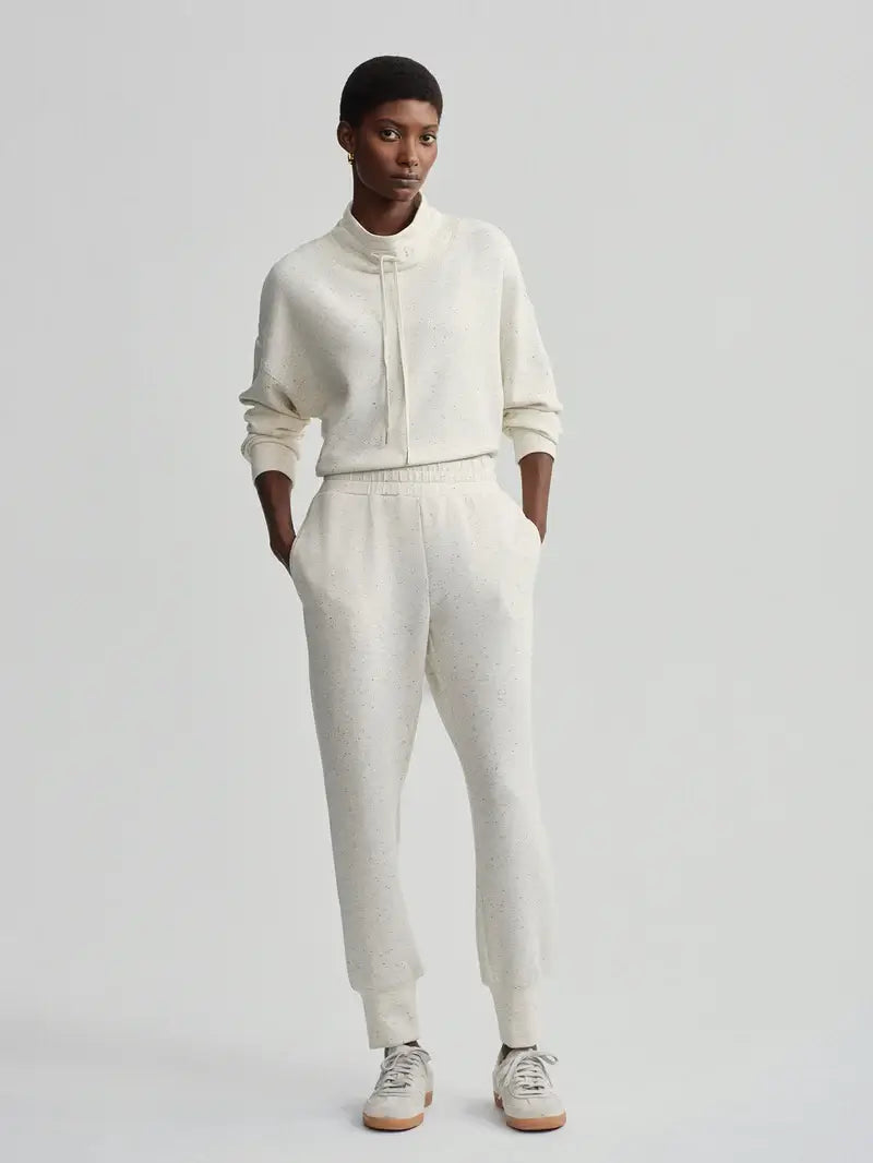 DAVIDSON SWEAT- IVORY MARL FLECK