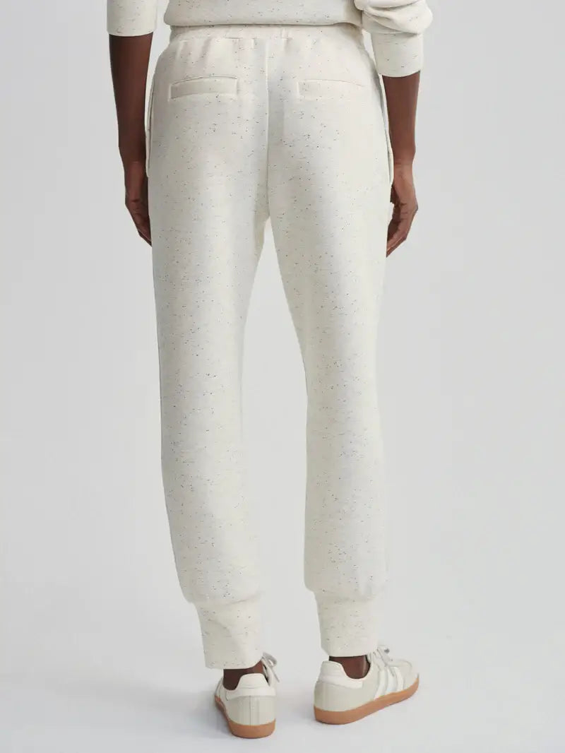 SLIM CUFF PANT 27.5- IVORY MARL FLECK