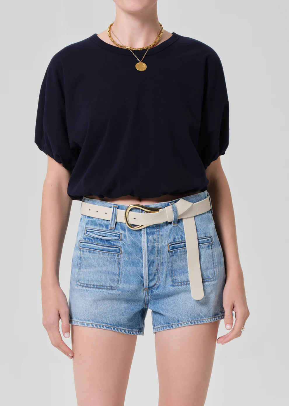 GIA BUBBLE TEE- NAVY