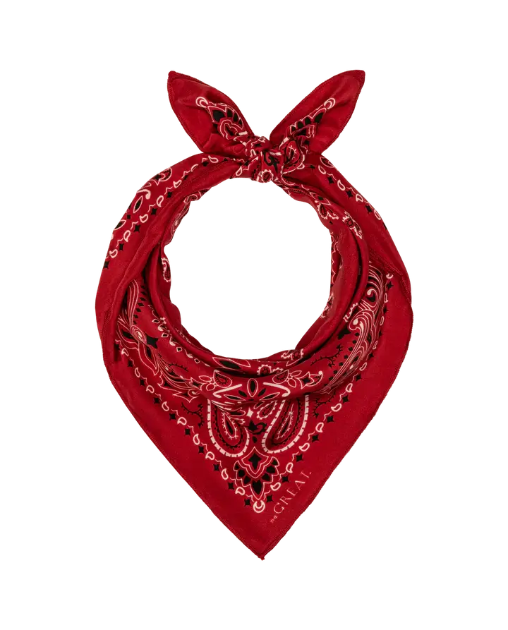 THE SILK BANDANA - TRUE RED
