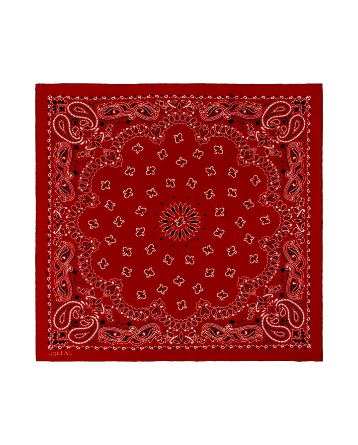 THE SILK BANDANA - TRUE RED