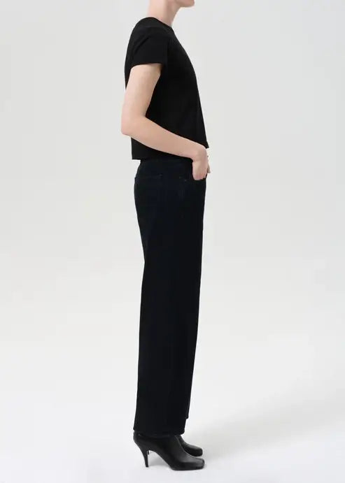 LOW CURVE JEAN CROP IN CRUSHED