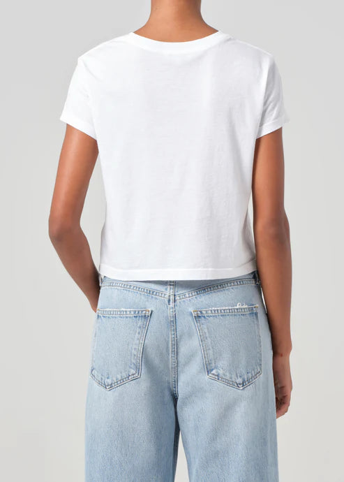 ADINE SHRUNKEN TEE- WHITE