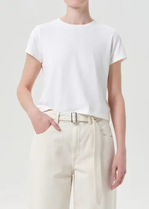 ADINE SHRUNKEN TEE- WHITE ASH