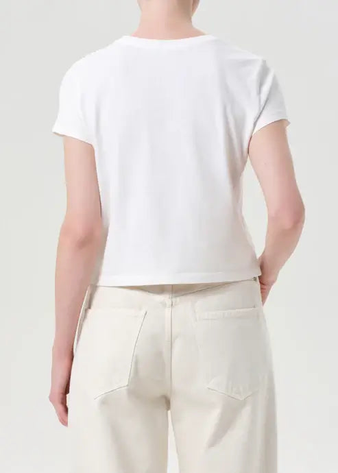 ADINE SHRUNKEN TEE- WHITE ASH