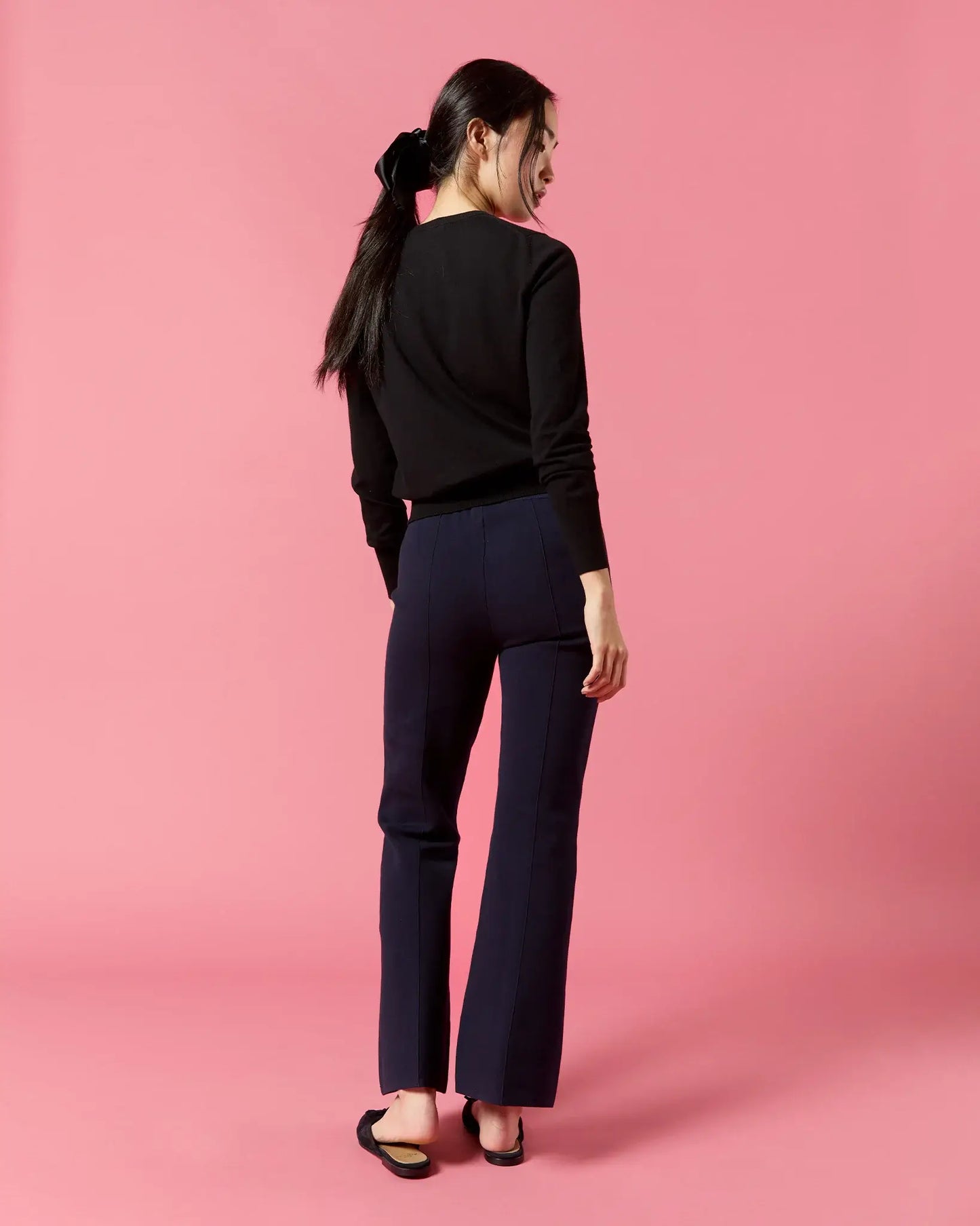 LARA PANT - NAVY SUPIMA COTTON