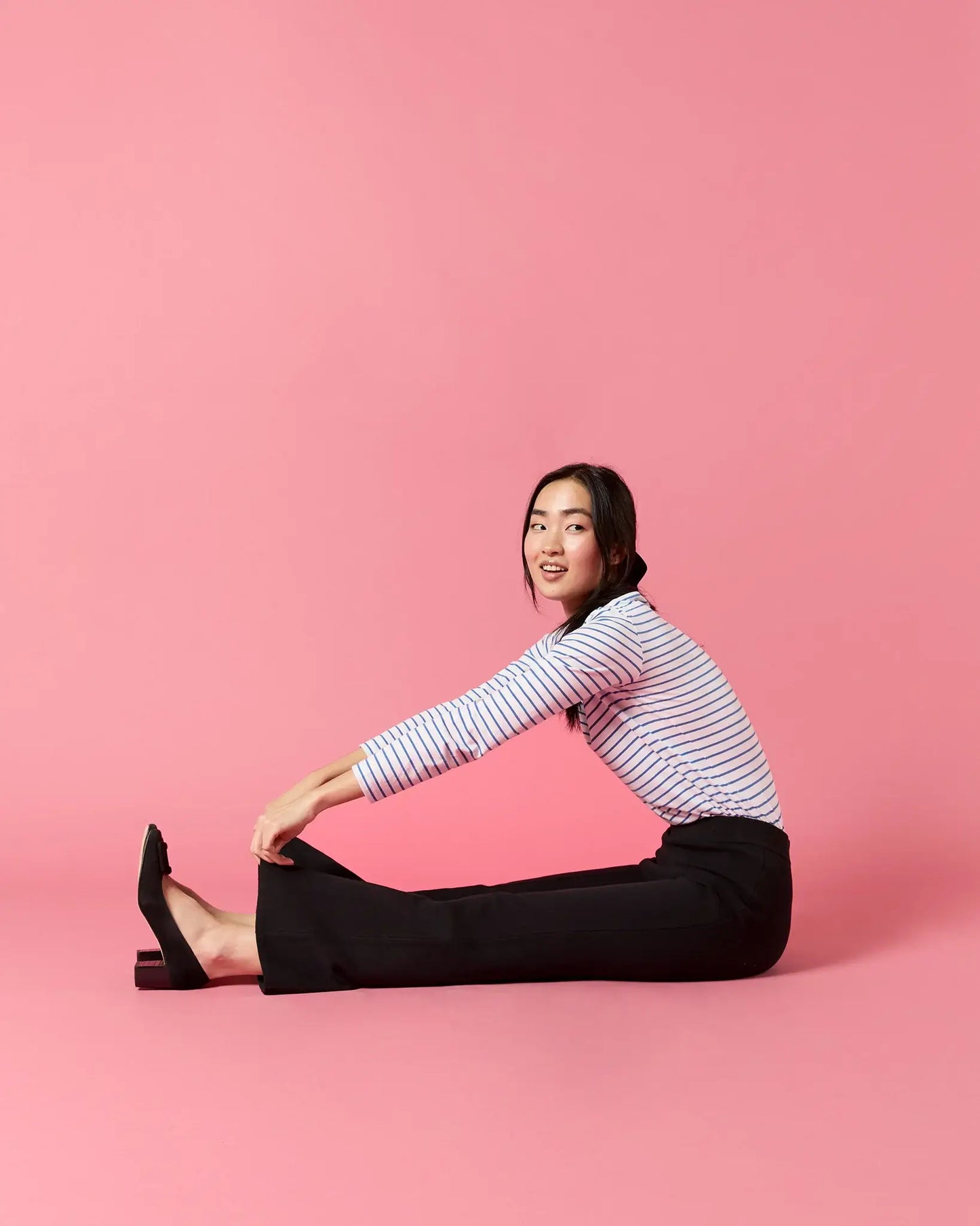 LARA PANT - BLACK SUPIMA COTTON