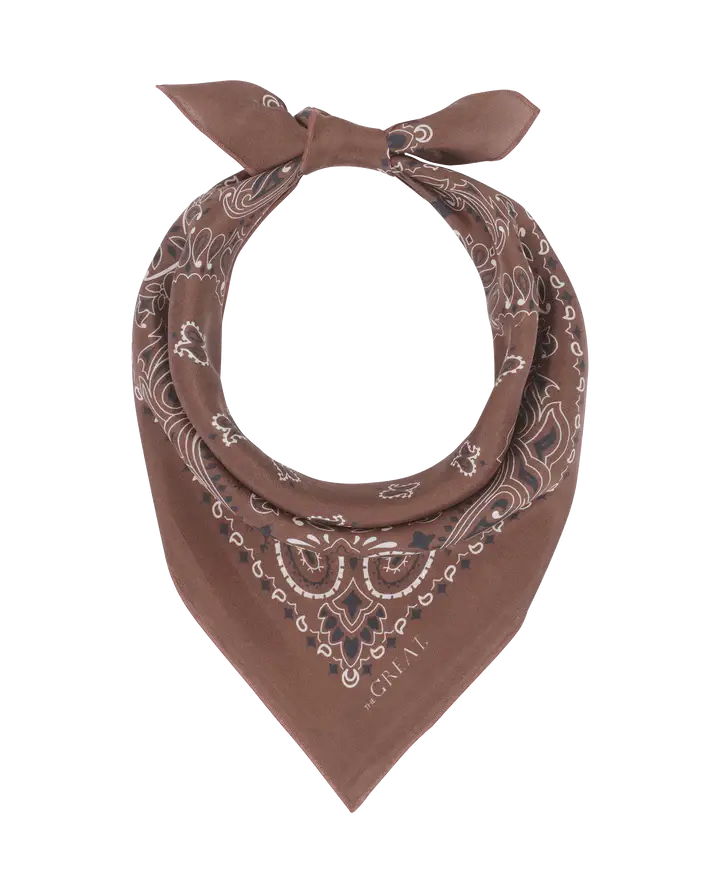 THE SILK BANDANA - CHOCOLATE