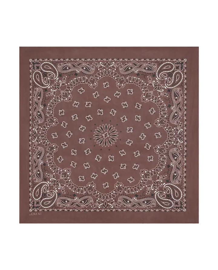THE SILK BANDANA - CHOCOLATE