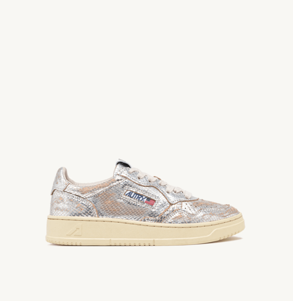 MEDALIST LOW SNEAKERS IN SNAKE-EFFECT LEATHER