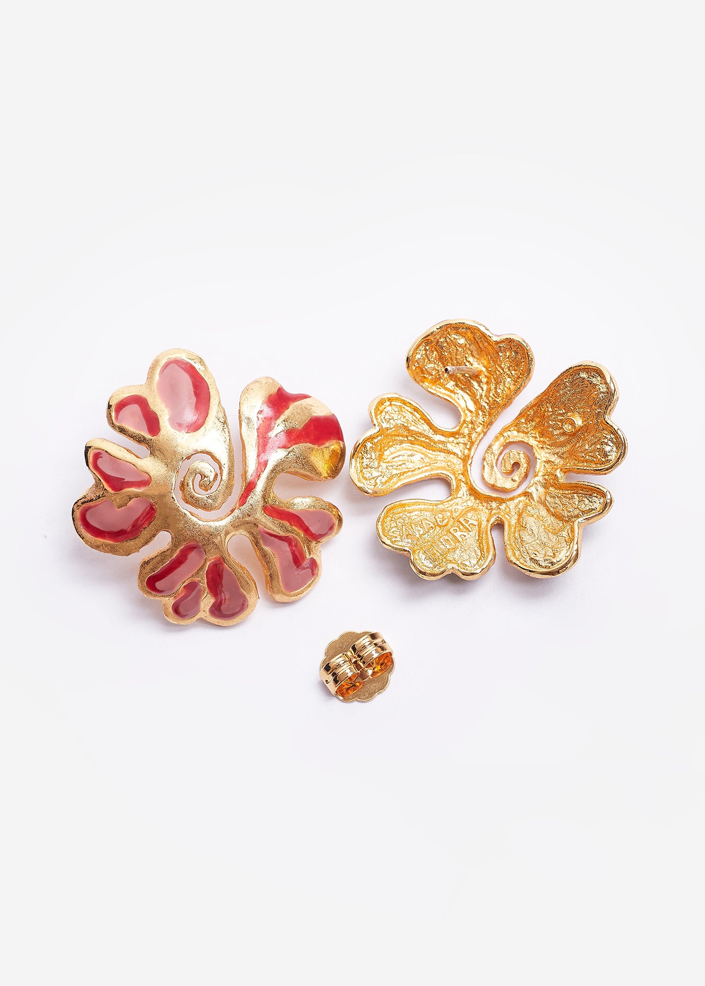 TERRACOTTA SPIRAL AURORA EARRINGS
