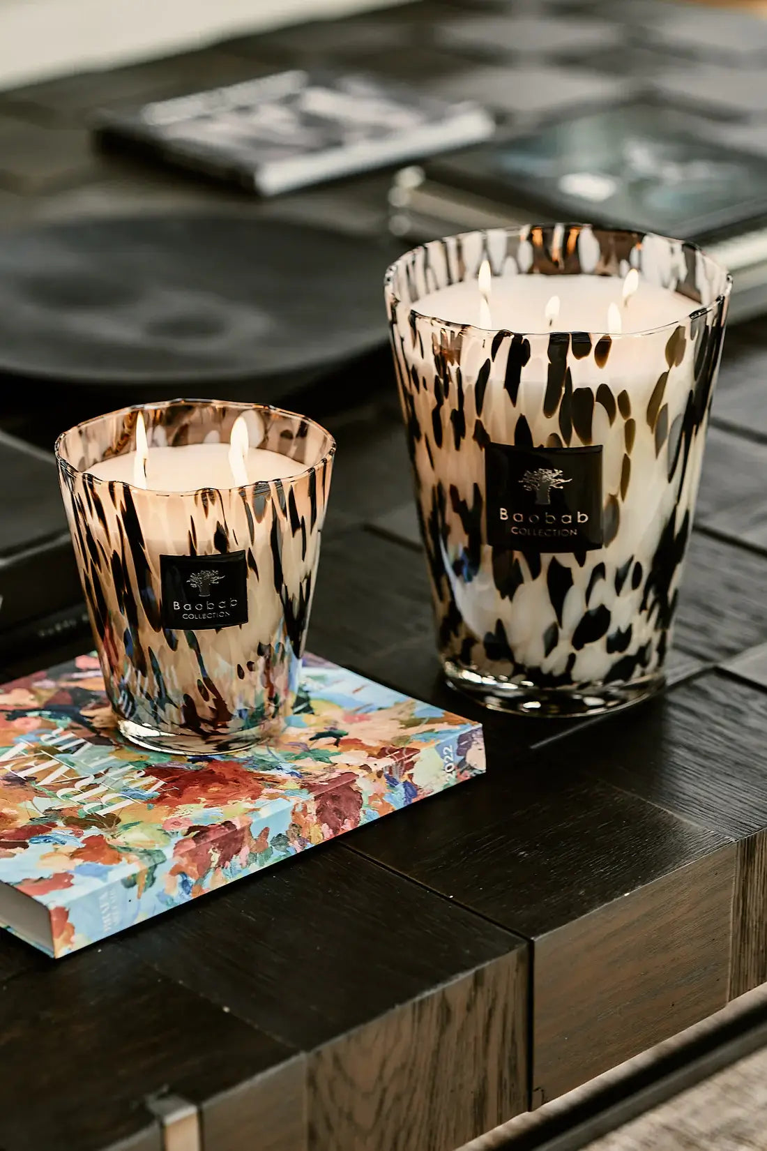CANDLE PEARLS BLACK- MAX 10