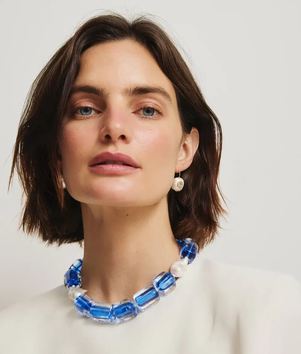 DELPHINE COLLAR IN PRUSSIAN BLUE