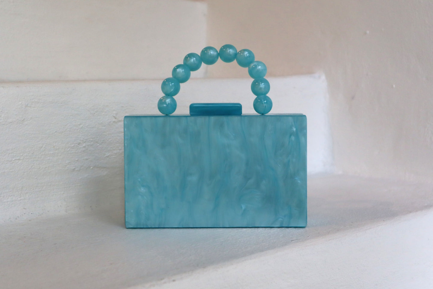 BLUE POPPY PURSE WITH ORANGE BRANCHES