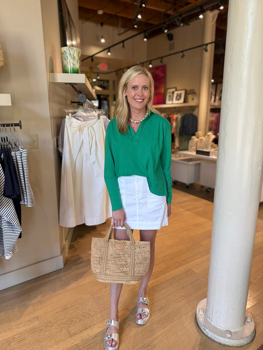 PATRICK POPOVER HENLEY - KELLY GREEN