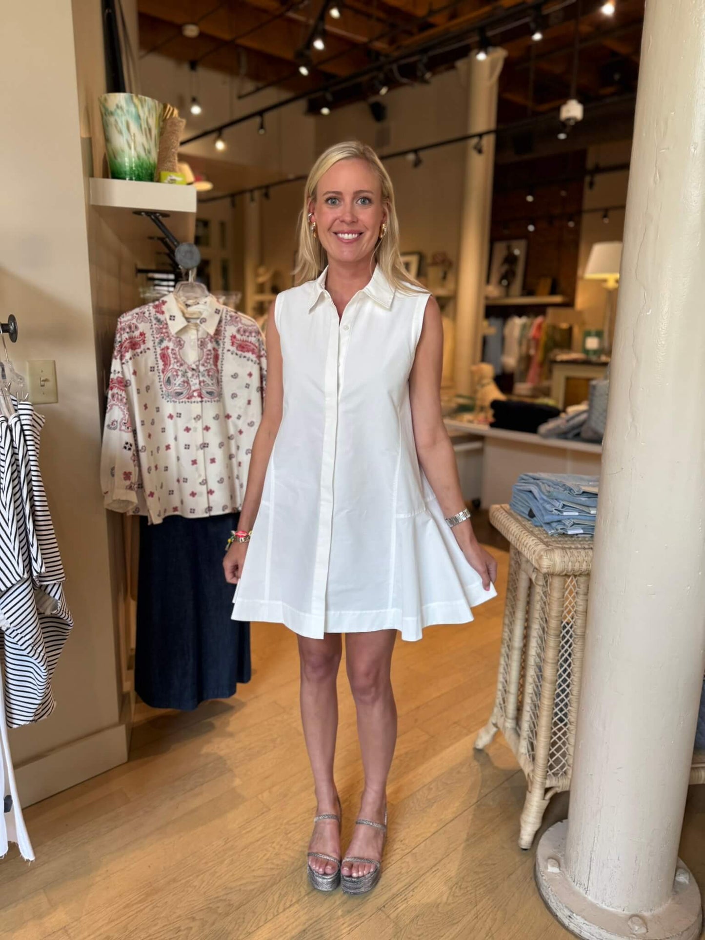 MAGGY PLEATED MINI DRESS