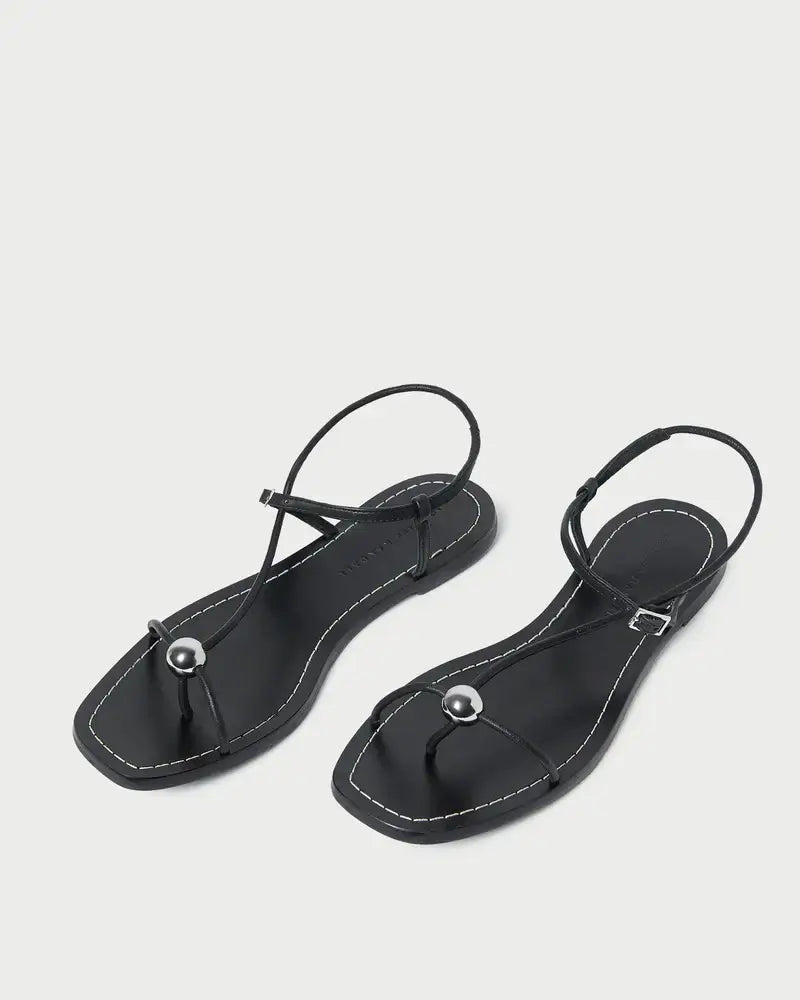 LARA STRAPPY FLAT SANDAL WITH BALL