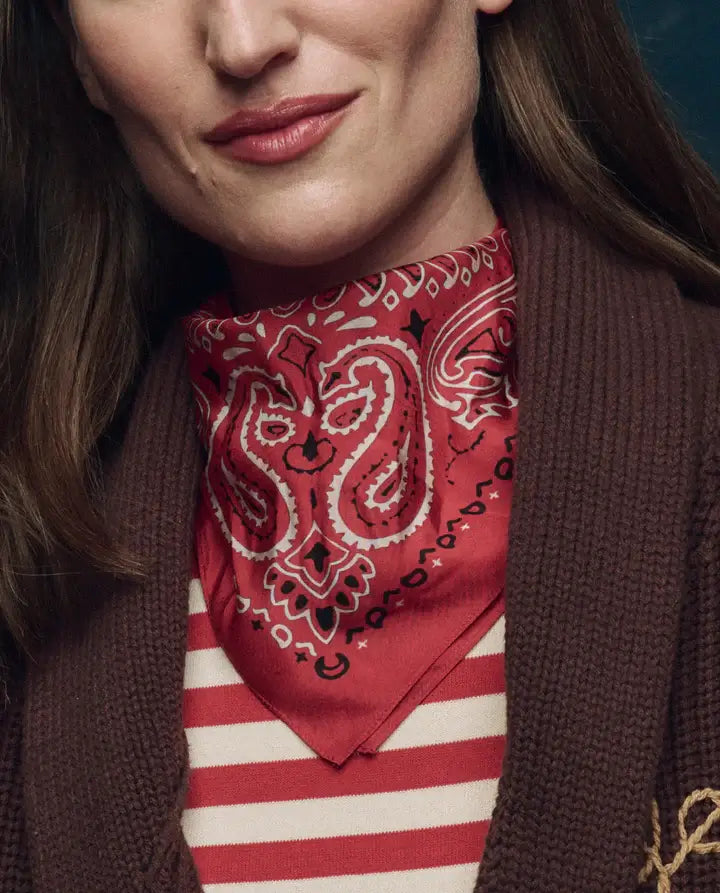 THE SILK BANDANA - TRUE RED