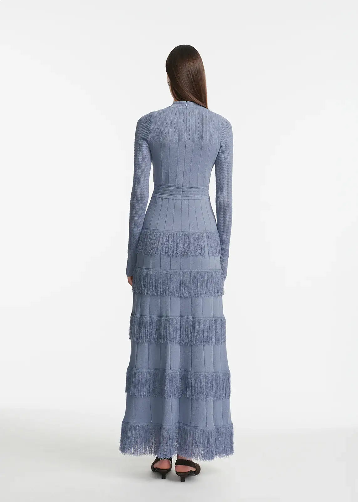 FRIGE DETAIL KNIT PIPER DRESS