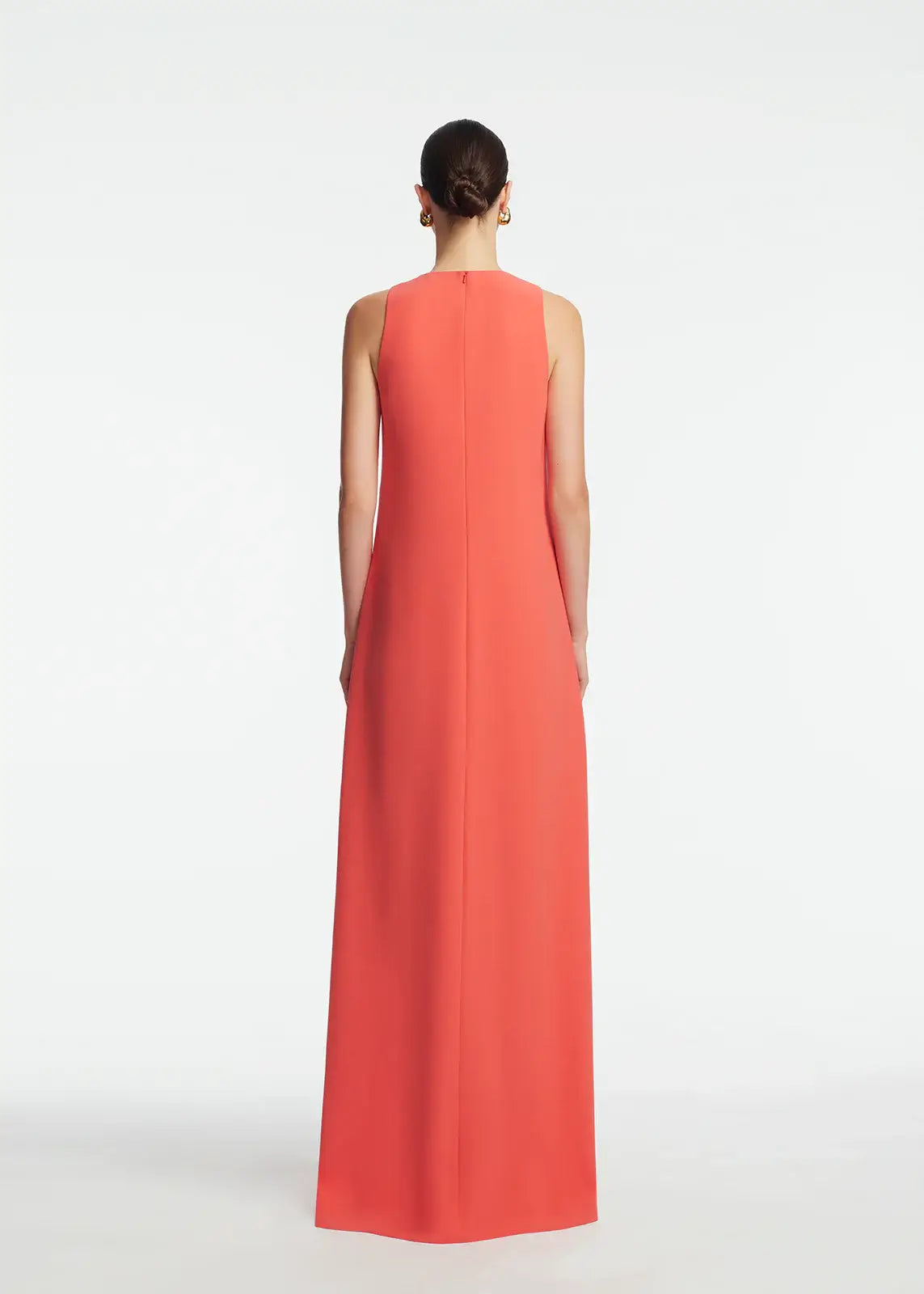 PEONY EMBROIDERED FLUID CREPE FRANCIE GOWN