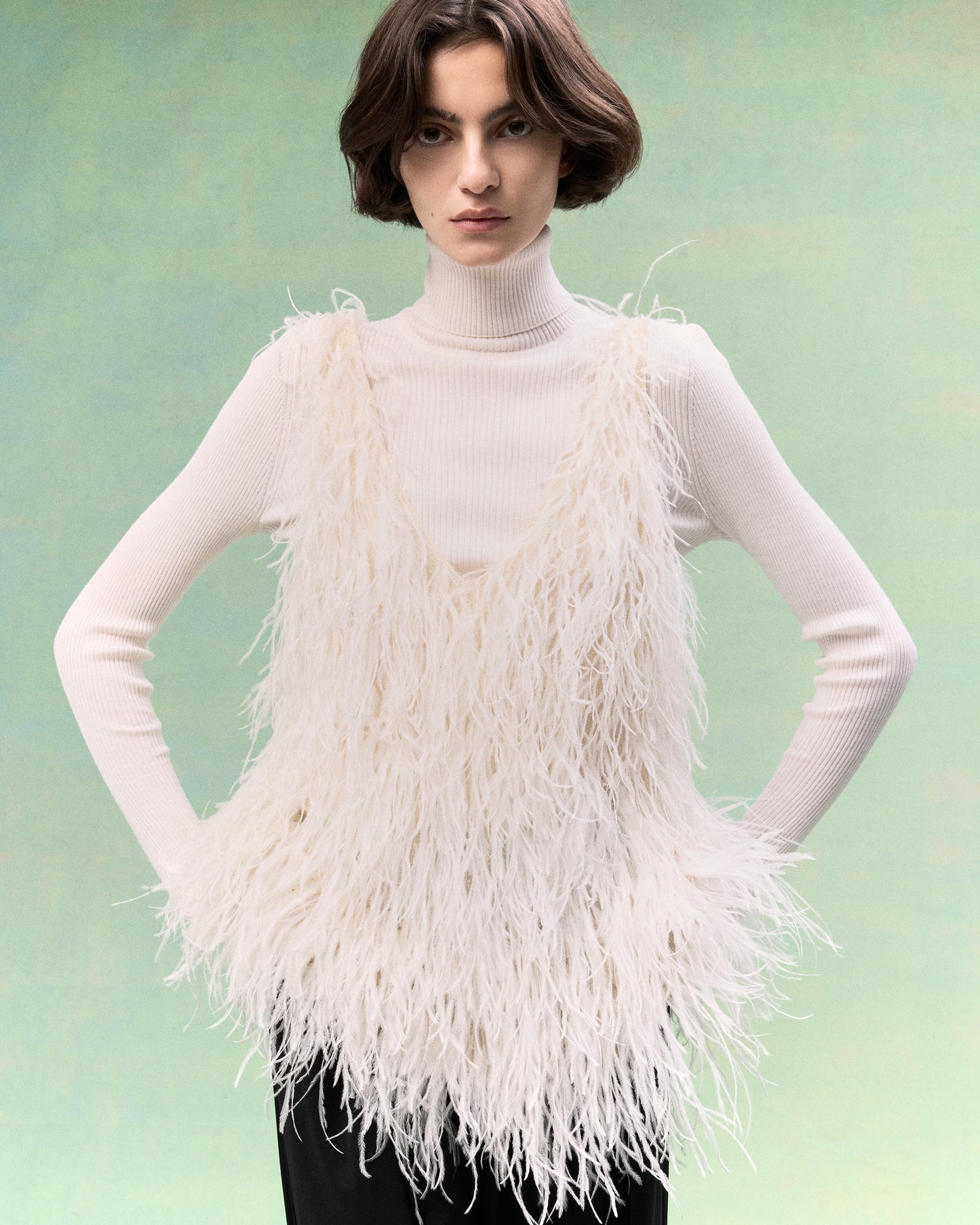 KNIT TURTLENECK- IVORY