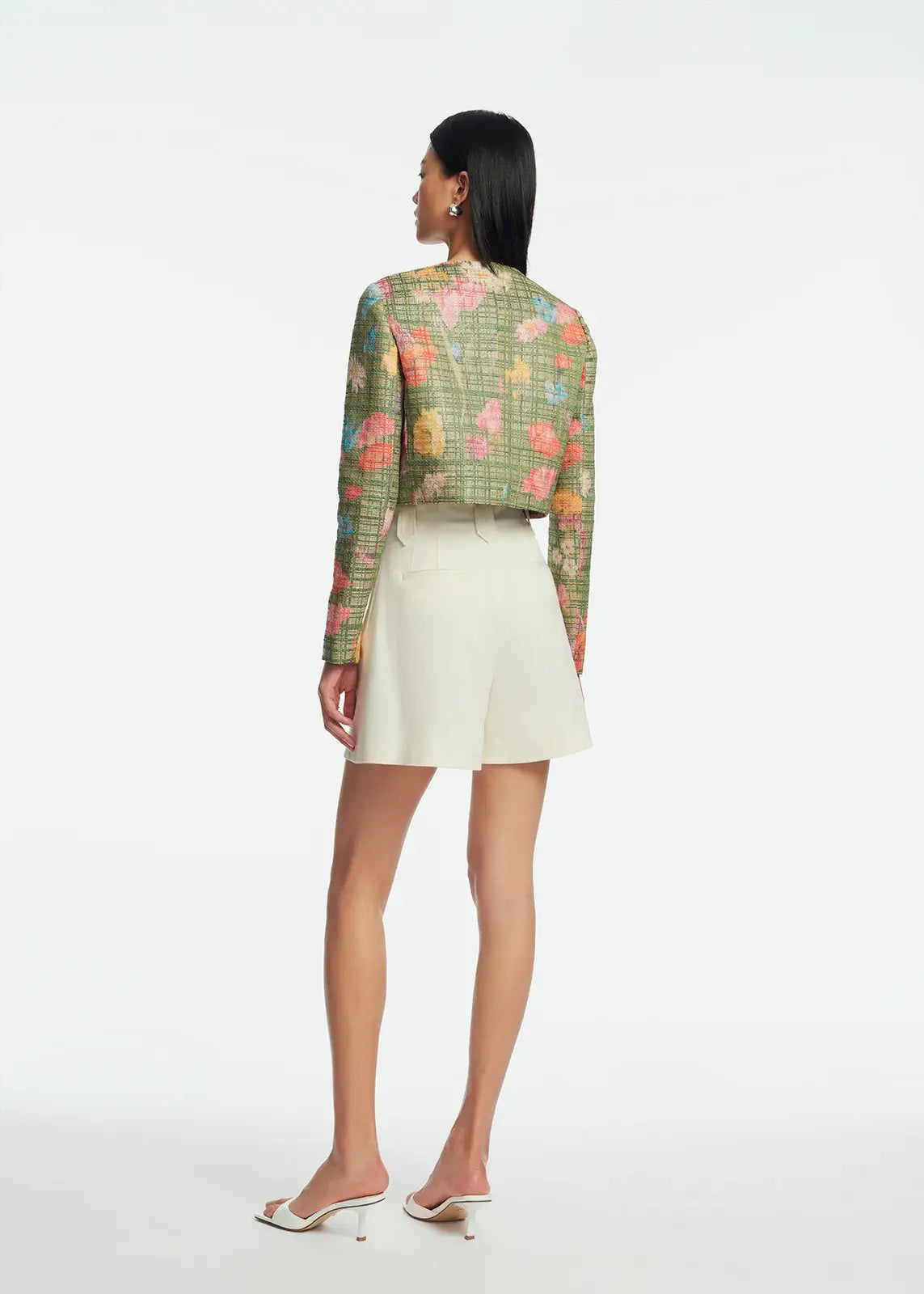 FLORAL RAFFIA JACKET