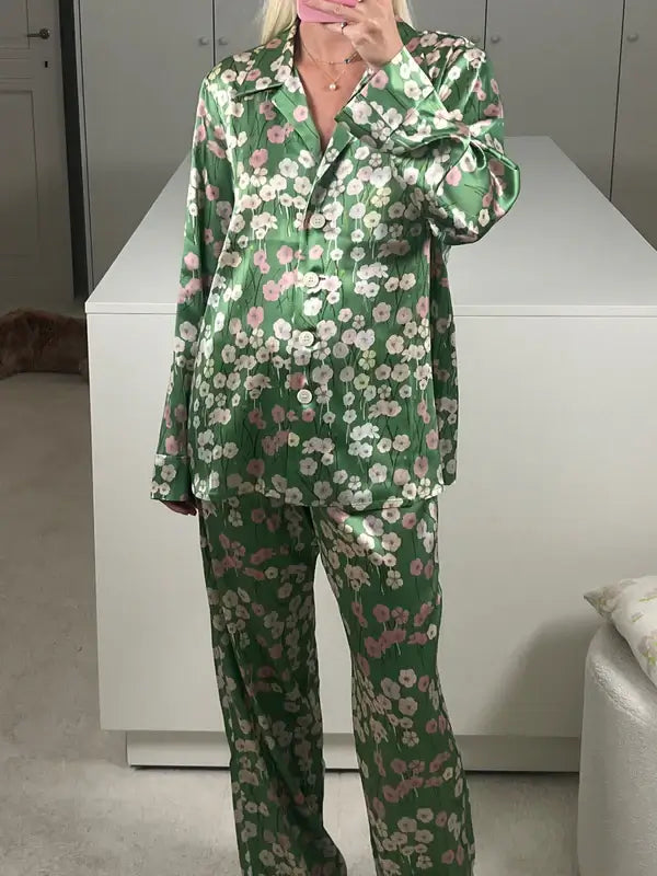 PYJAMA LOUIS BLOUSE - GREEN